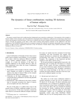The dynamics of linear combinations: tracking 3D skeletons of