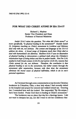 for what did christ atone in isa 53:4-5?