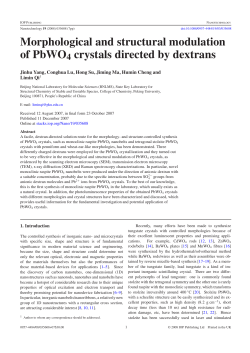 Morphological and structural modulation of PbWO4 crystals directed