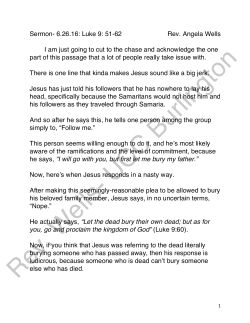 Sermon - UCC Burlington