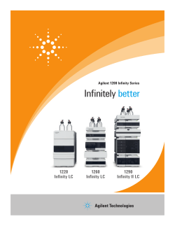 Agilent 1200 Infinity Series &ndash; Infinitely better