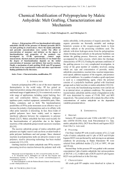 Chemical Modification of Polypropylene by Maleic Anhydride: Melt