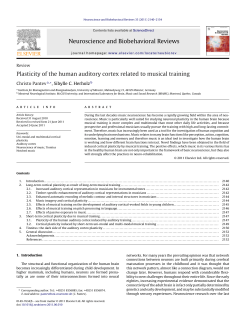 Plasticity of the human auditory cortex related to musical
