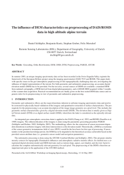 The influence of DEM characteristics on preprocessing of DAIS