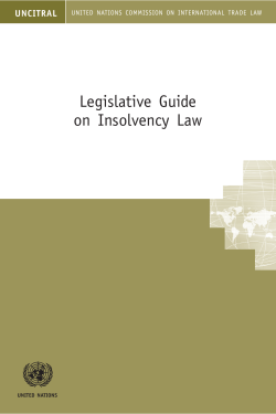 Legislative Guide on Insolvency Guide