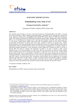 Schmallenberg virus: State of Art
