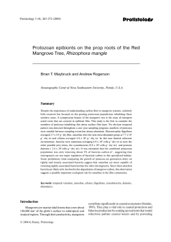 Protistology Protozoan epibionts on the prop roots of the Red