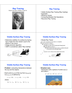 Recursive Ray Tracing