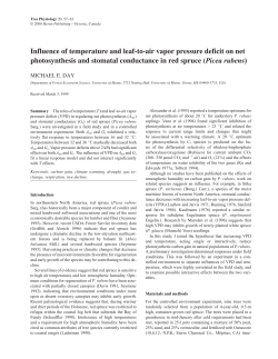 Influence of temperature and leaf-to-air vapor pressure deficit on net