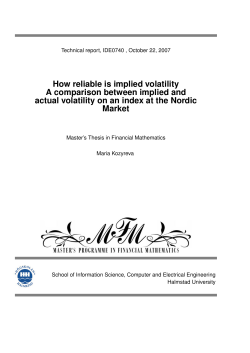 How reliable is implied volatility A comparison between implied and