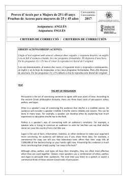 Proves d`Acc&eacute;s per a Majors de 25 i 45 anys Pruebas de Acceso
