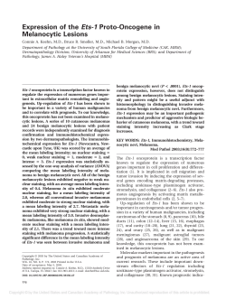 Expression of the Ets-1 Proto-Oncogene in Melanocytic