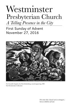 Bulletin - Westminster Presbyterian Church