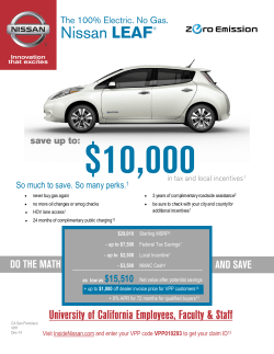 Nissan LEAF discount program flierPDF