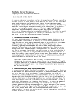 Realistic Career Guidance