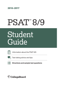 PSAT 8/9 Student Guide