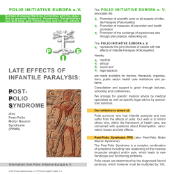 late effects of infantile paralysis: post