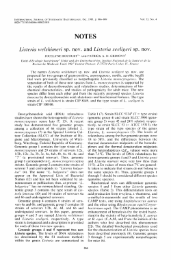 Listeria welshimeri sp. nov. and Listeria seeligeri sp. nov.