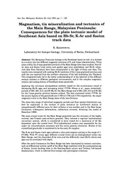 Magmatism, tin mineralization and tectonics of the Main Range