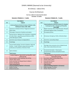 BA (Hons) - Jyoti Dalal School of Liberal Arts