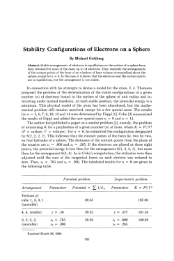 Stability Configurations of Electrons on a Sphere