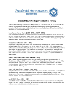 Elizabethtown College Presidential History
