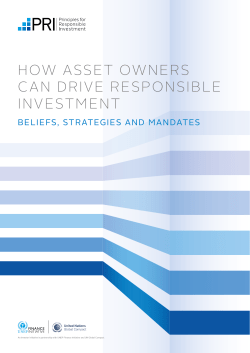 How asset owners can drive responsible investment: Beliefs