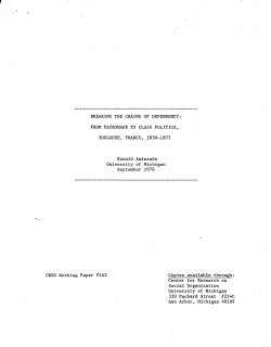BREAKING THE CHAINS OF DEPENDENCY: FROM