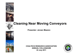 Cleaning Near Moving Conveyors