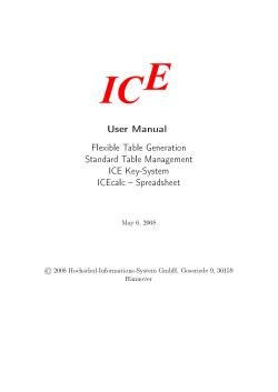 User Manual - The Information System ICE