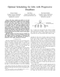 Optimal Scheduling for Jobs with Progressive Deadlines