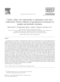 Carbon&ndash;sulfur&ndash;iron relationships in sedimentary rocks from