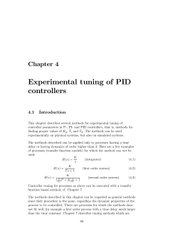Experimental tuning of PID controllers