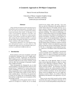 A Geometric Approach to 3D Object Comparison
