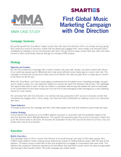 First Global Music Marketing Campaign with One Direction