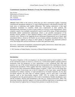 Constitutional Amendment Methods in Twenty One Small Island