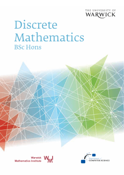 Discrete Mathematics - University of Warwick