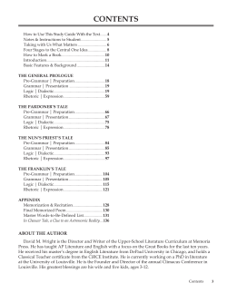 Canterbury Tales Student Sample