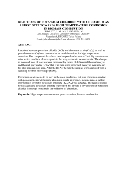 REACTIONS OF POTASSIUM CHLORIDE WITH CHROMIUM AS A