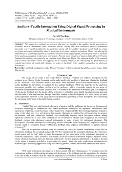 Auditory-Tactile Interaction Using Digital Signal Processing