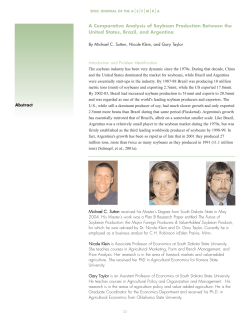 A comparative analysis of soybean production between