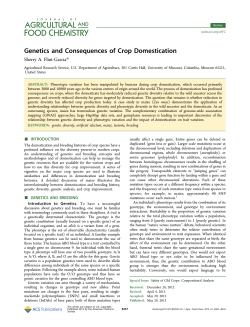 Genetics and Consequences of Crop