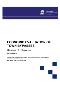 Economic evaluation of town bypasses