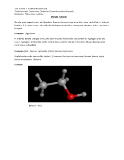 SMILES Tutorial - Rensselaer Exploratory Center for