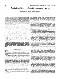 The Indirect Binary n-Cube Microprocessor Array