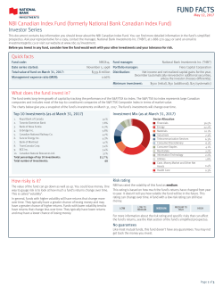 National Bank Canadian Index Fund