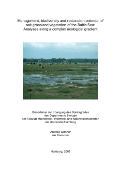 Management, biodiversity and restoration potential of salt grassland