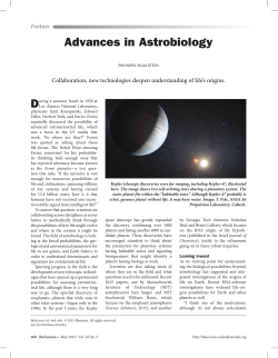 Advances in Astrobiology