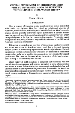 Capital Punishment of Children in Ohio