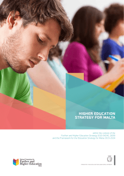 Higher Education Strategy for Malta